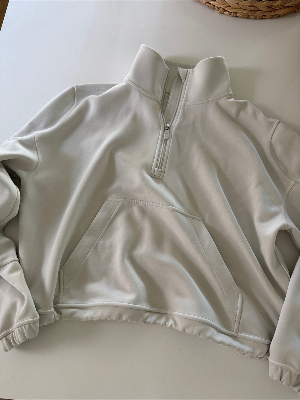 Lululemon Women's Half-Zip Pullover Sweatshirt - Cream 10